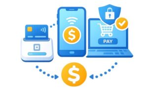 Card-present, mobile, and online payments in one towing workflow