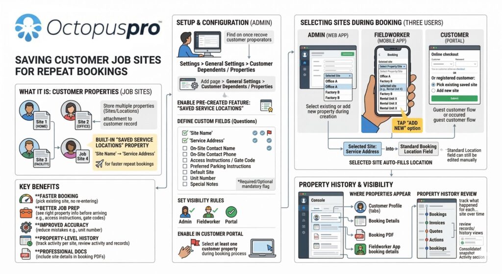 Saving Customer Job Sites On Profile